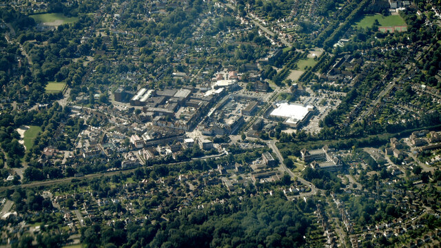 Letchworth Garden City seen from the air